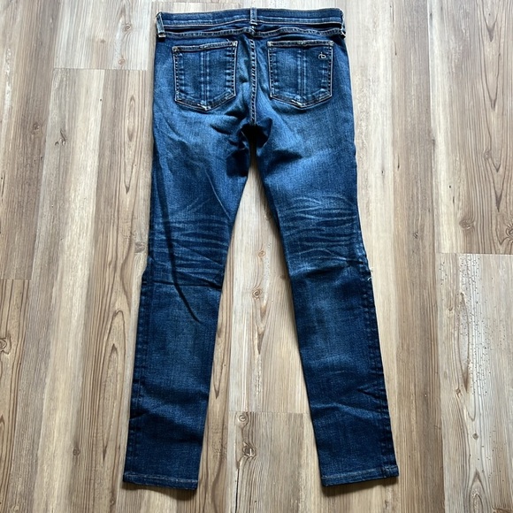 Rag & Bone Skinny Jeans Distressed Hampstead Dark Wash - Picture 9 of 14